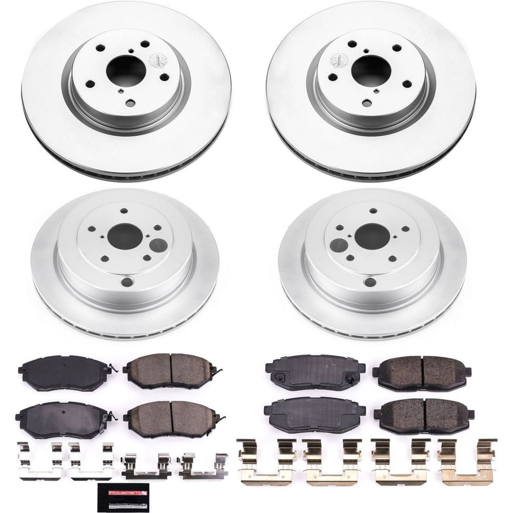 Power Stop 06-07 Subaru B9 Tribeca Front & Rear Z17 Evolution Geomet Coated Brake Kit