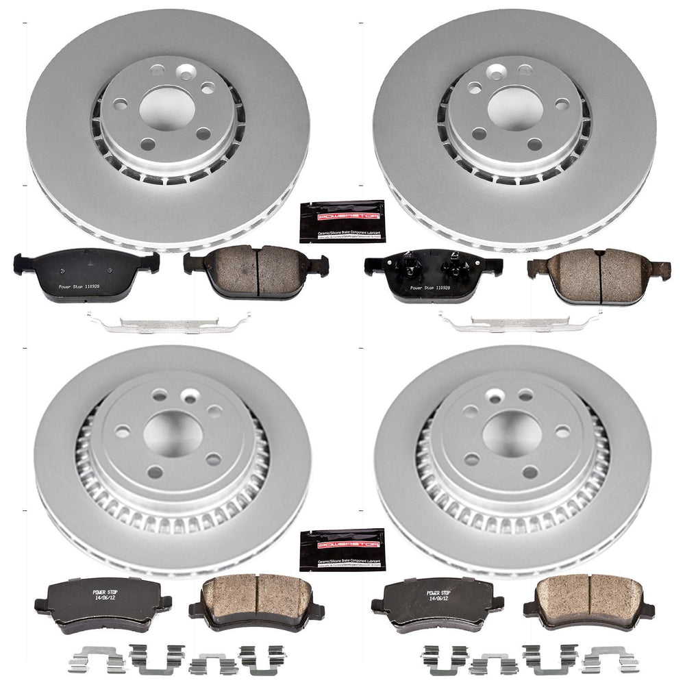 Power Stop 10-15 Volvo XC60 Front & Rear Z23 Evolution Sport Coated Brake Kit