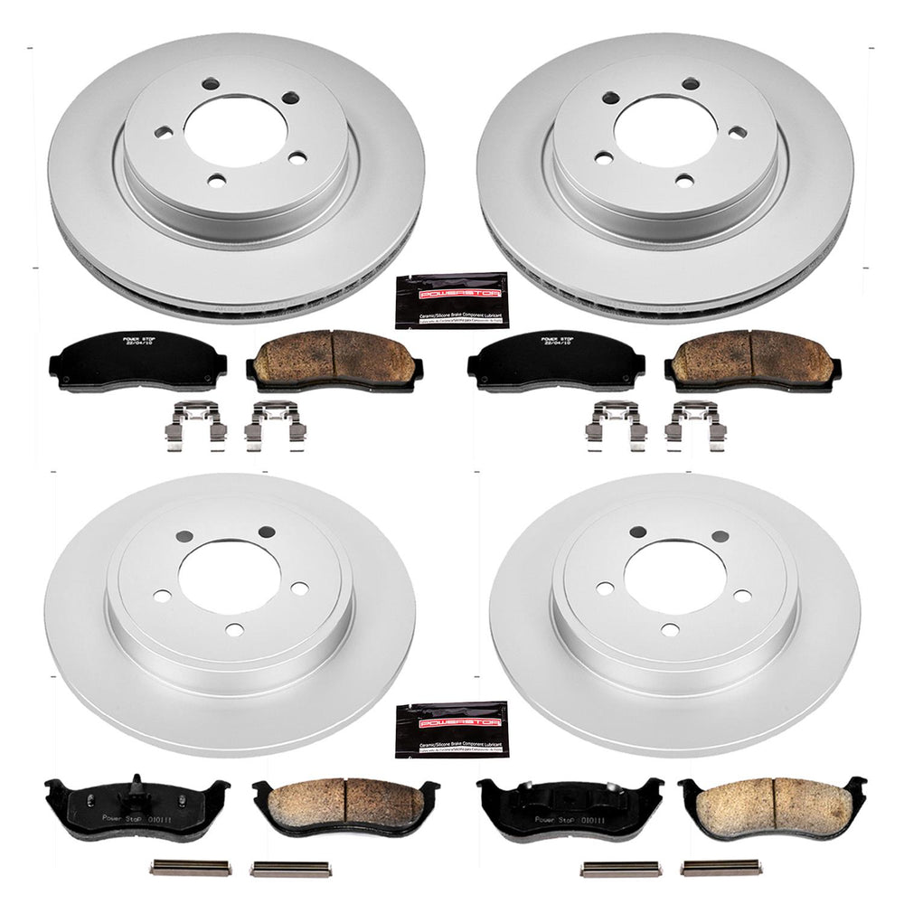 Power Stop 02-05 Ford Explorer Front & Rear Z17 Evolution Geomet Coated Brake Kit