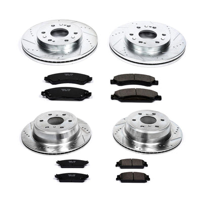 Power Stop 07-08 Cadillac Escalade Front & Rear Z23 Evolution Sport Brake Kit
