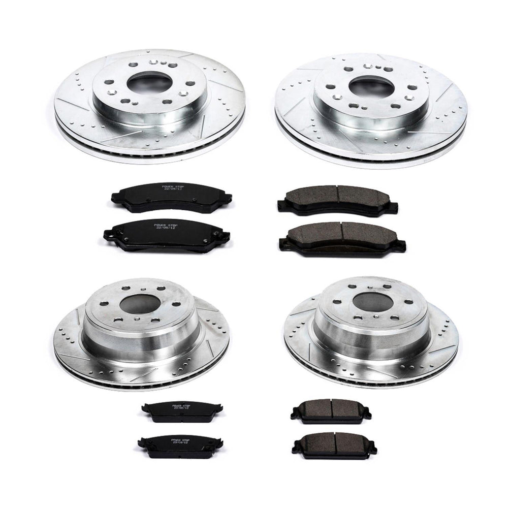 Power Stop 07-08 Cadillac Escalade Front & Rear Z23 Evolution Sport Brake Kit