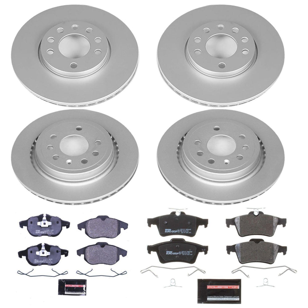 Power Stop 06-07 Saab 9-3 Front & Rear Euro-Stop Brake Kit