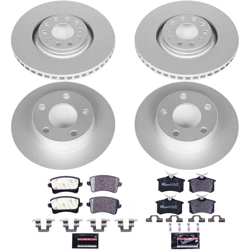 Power Stop 00-01 Audi A6 Quattro Front & Rear Euro-Stop Brake Kit