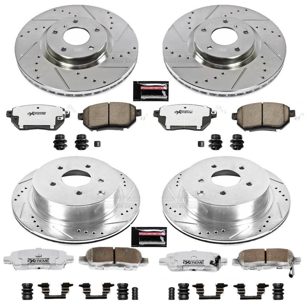 Power Stop 06-07 Nissan Murano Front & Rear Z26 Street Warrior Brake Kit