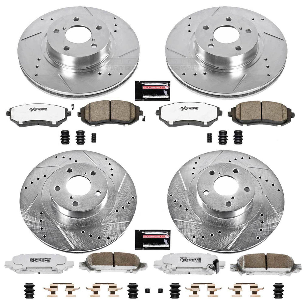 Power Stop 03-06 Subaru Baja Front & Rear Z26 Street Warrior Brake Kit