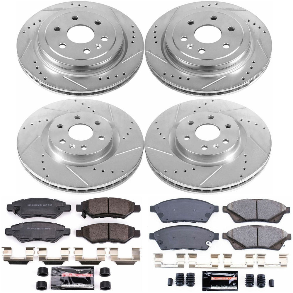 Power Stop 10-16 Cadillac SRX Front & Rear Z23 Evolution Sport Brake Kit