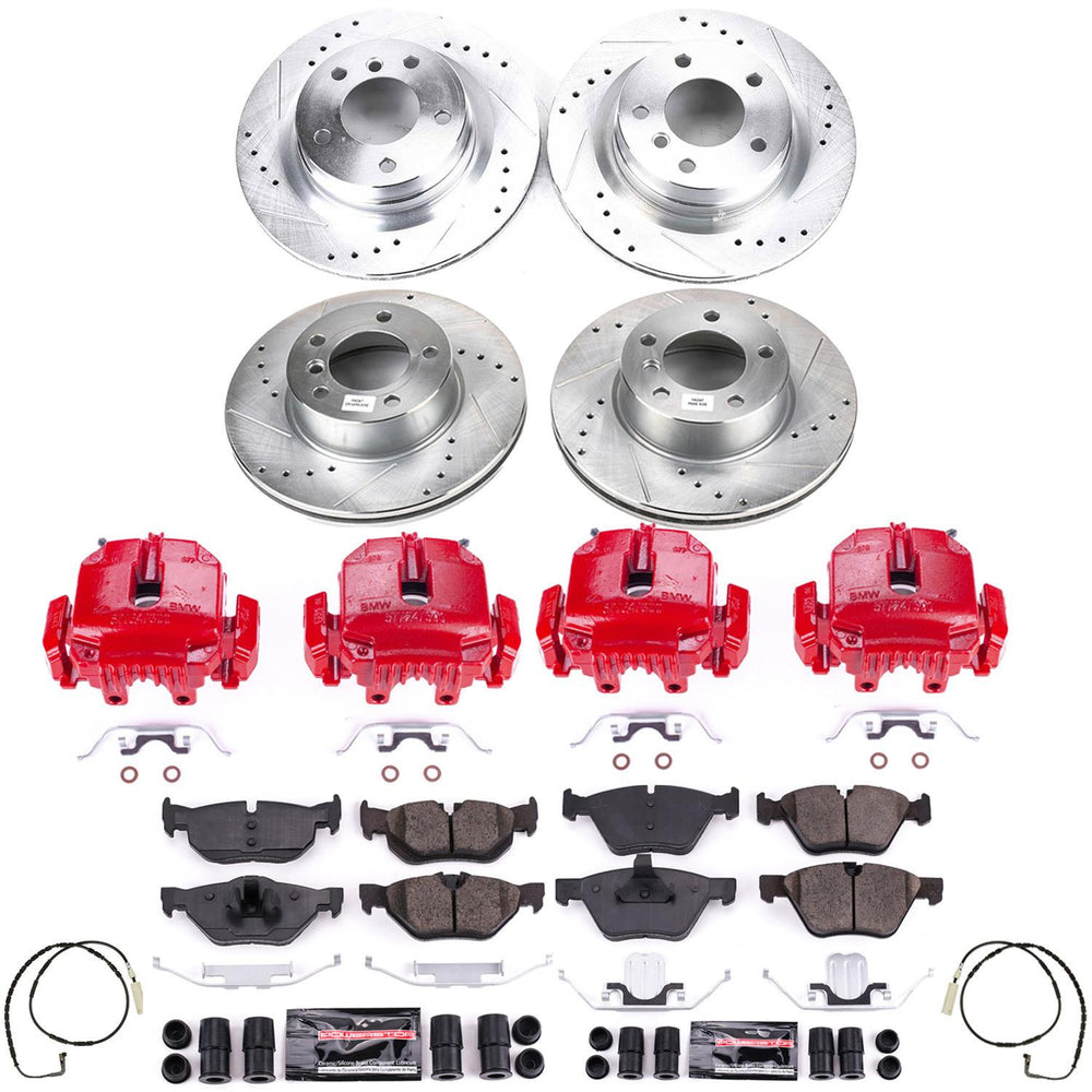 Power Stop 2007 BMW 328i Front & Rear Z23 Evolution Sport Brake Kit w/Calipers