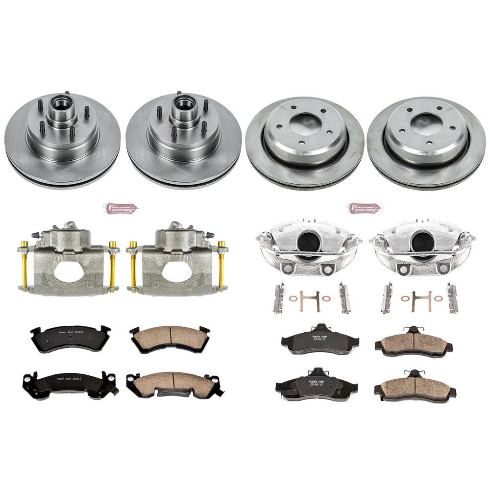 Power Stop 94-96 Chevrolet Impala Autospecialty Kit w/ Calipers - Front and Rear