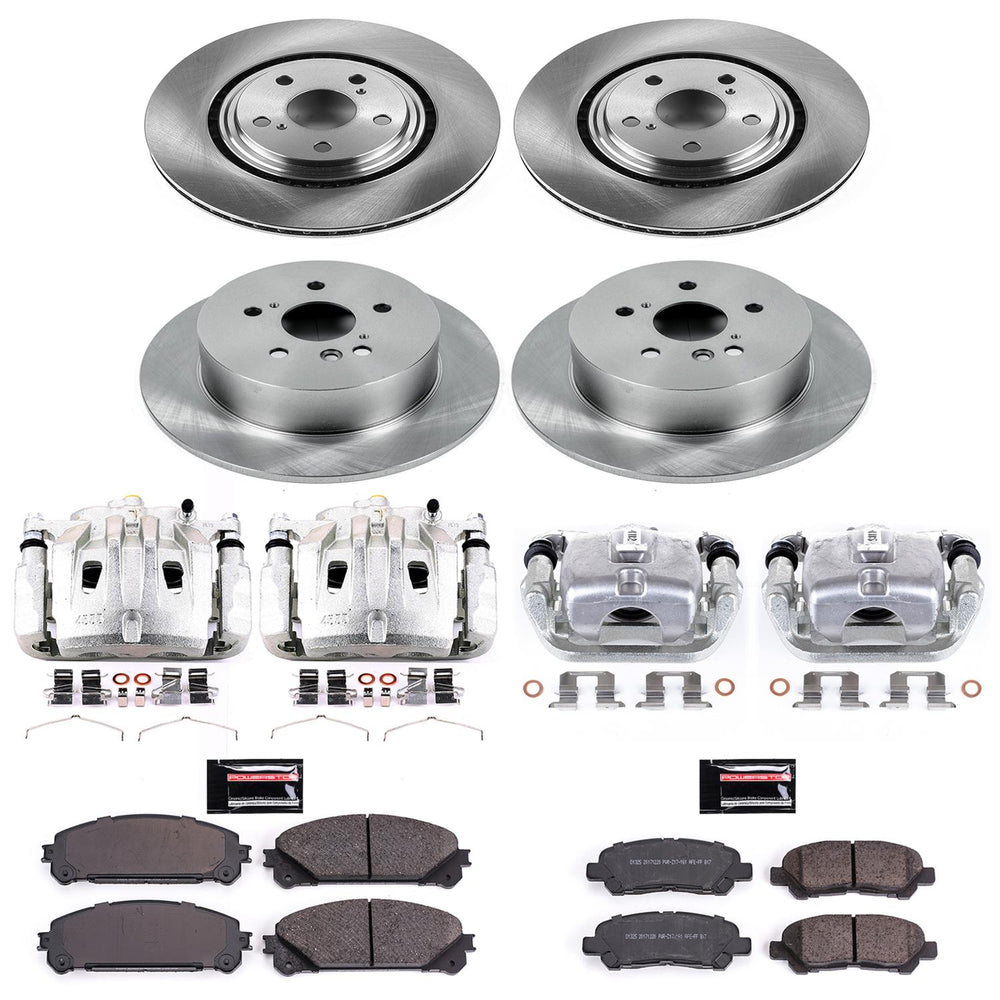 Power Stop 08-13 Toyota Highlander Front & Rear Autospecialty Brake Kit w/Calipers