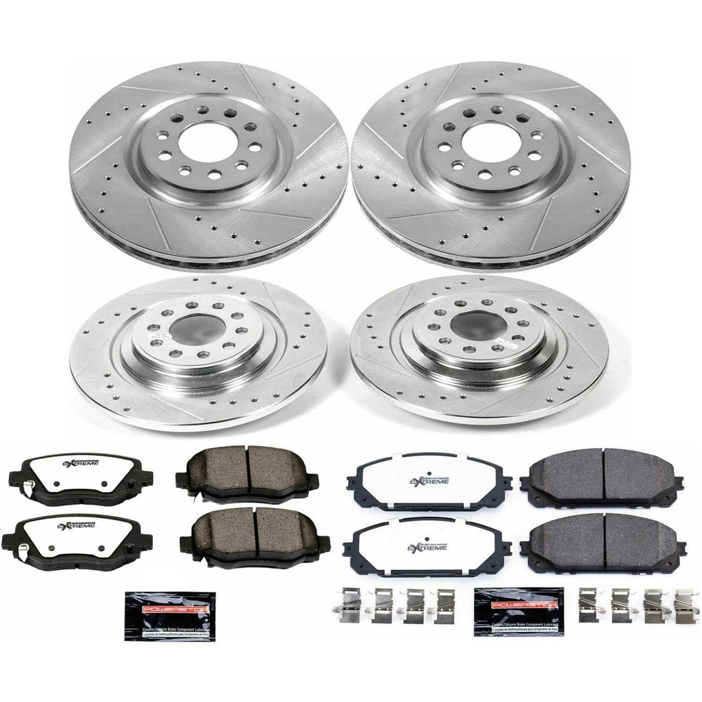 Power Stop 17-19 Jeep Cherokee Front & Rear Z36 Truck & Tow Brake Kit
