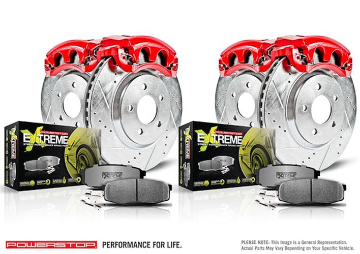 Power Stop 06-10 Jeep Grand Cherokee Z26 Street Kit w/ Calipers - Front and Rear