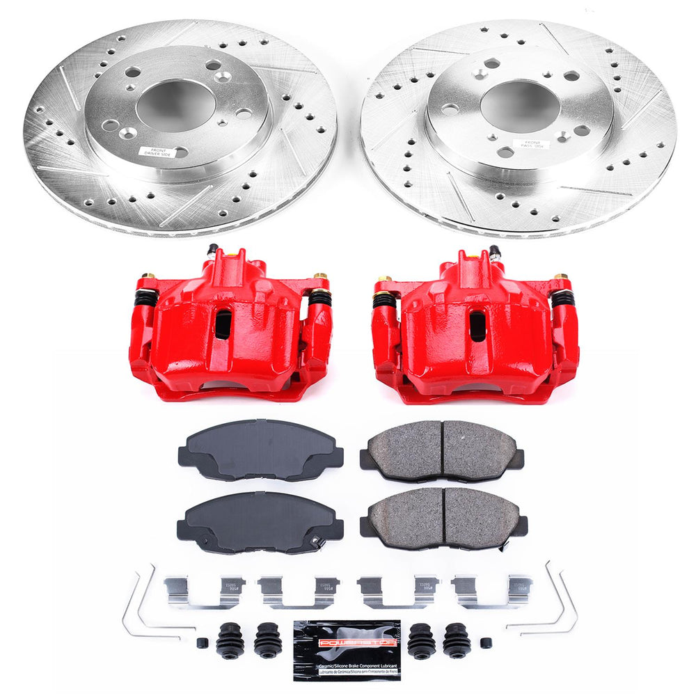 Power Stop 12-15 Honda Civic Front Z23 Evolution Sport Brake Kit w/Calipers