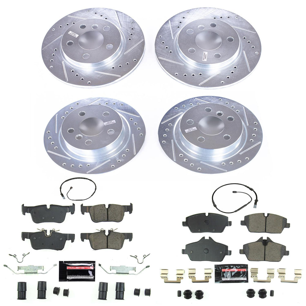 Power Stop 14-19 BMW i3 Front & Rear Z23 Evolution Sport Brake Kit