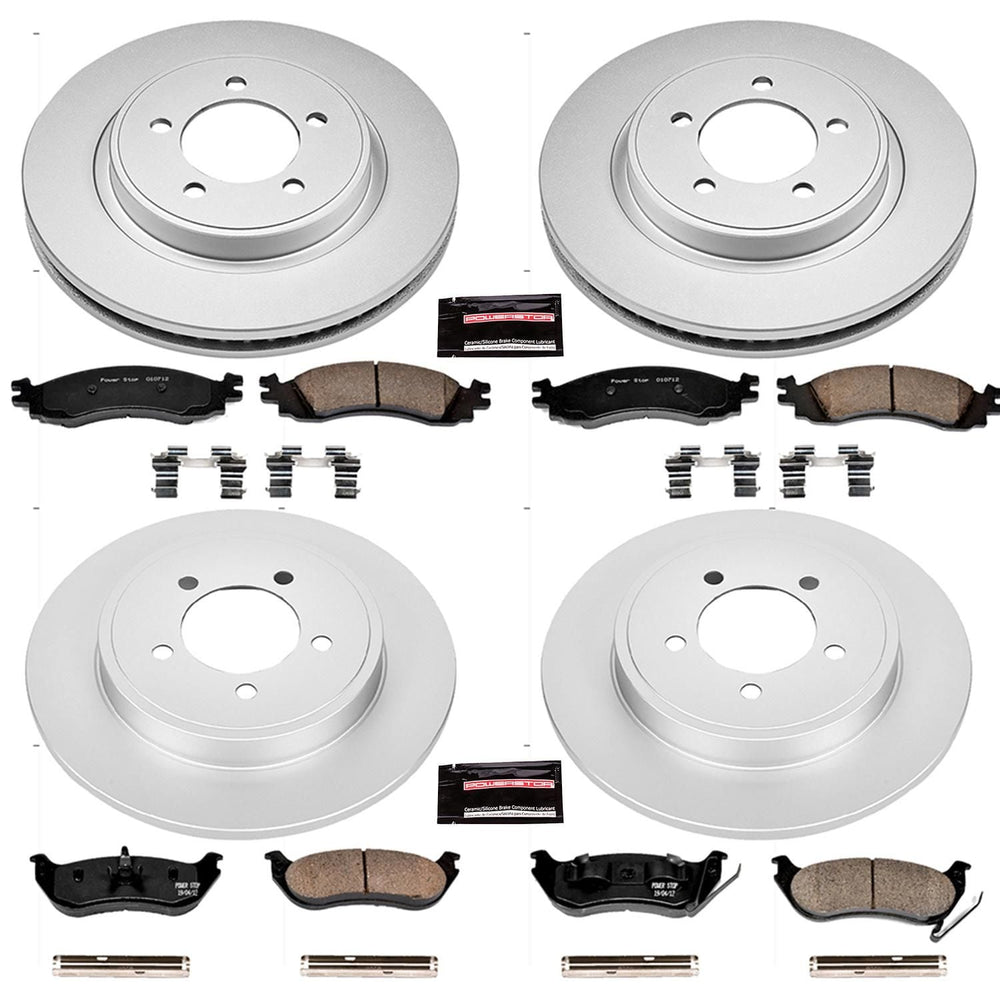 Power Stop 06-10 Ford Explorer Front & Rear Z17 Evolution Geomet Coated Brake Kit
