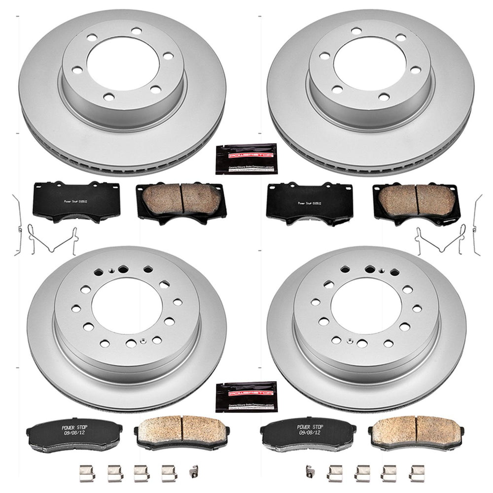 Power Stop 01-07 Toyota Sequoia Front & Rear Z17 Evolution Geomet Coated Brake Kit