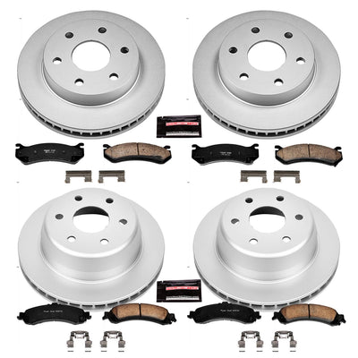 Power Stop 02-06 Cadillac Escalade Front & Rear Z17 Evolution Geomet Coated Brake Kit
