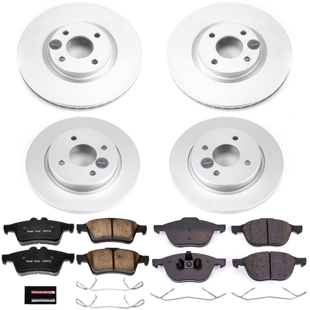Power Stop 2018 Ford EcoSport Front & Rear Z17 Evolution Geomet Coated Brake Kit