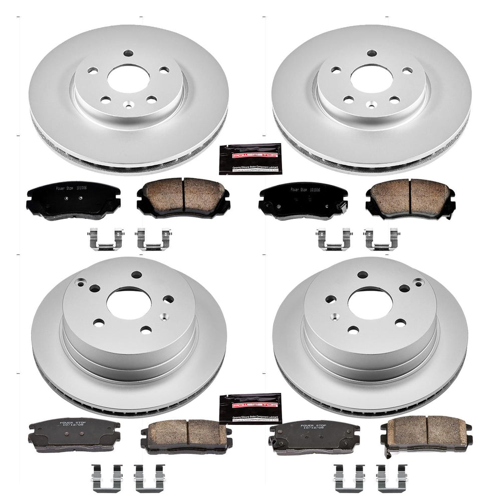 Power Stop 10-17 Chevrolet Equinox Front & Rear Z17 Evolution Geomet Coated Brake Kit