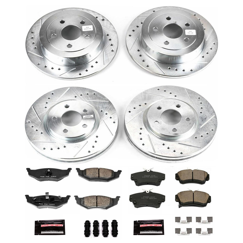 Power Stop 04-05 Chrysler PT Cruiser Front & Rear Z23 Evolution Sport Brake Kit