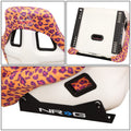 NRG FRP Bucket Seat PRISMA SAVAGE Edition White Pearlized Back Wild Thornberry Leopard Print - Large