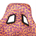 NRG FRP Bucket Seat PRISMA SAVAGE Edition White Pearlized Back Wild Thornberry Leopard Print - Large
