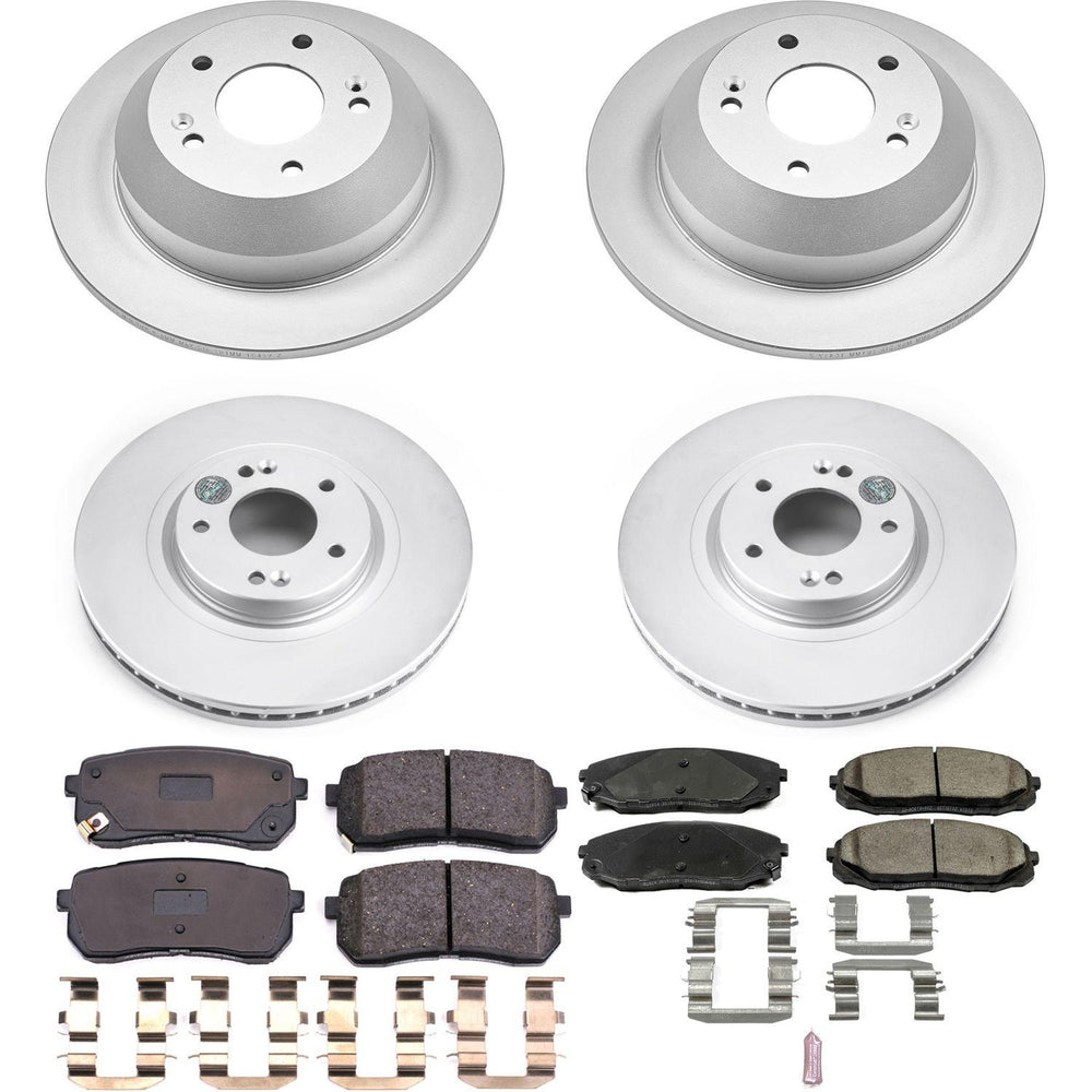Power Stop 15-19 Kia Sedona Front & Rear Z17 Evolution Geomet Coated Brake Kit
