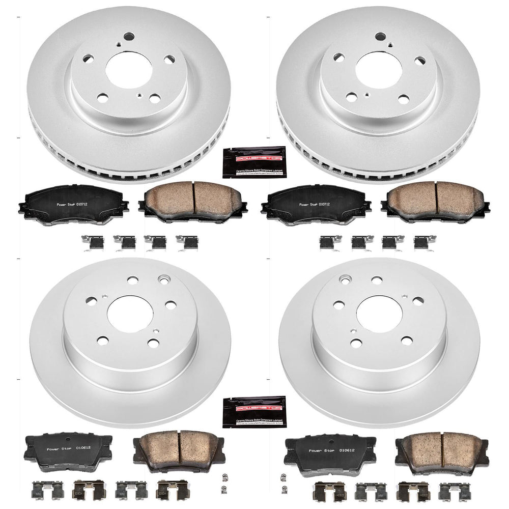 Power Stop 10-12 Lexus HS250h Front & Rear Z17 Evolution Geomet Coated Brake Kit