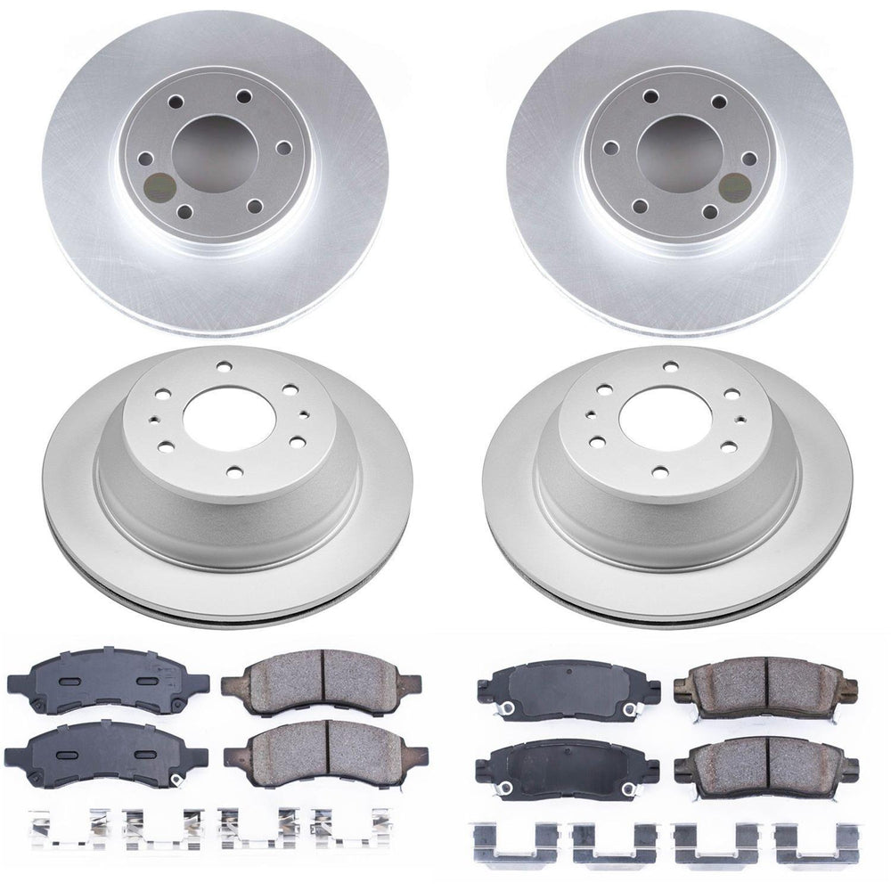 Power Stop 06-09 Chevrolet Trailblazer Front & Rear Z17 Evolution Geomet Coated Brake Kit