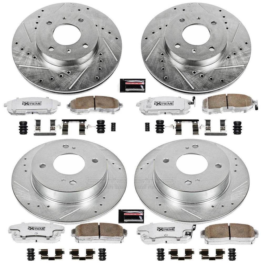 Power Stop 01-02 Infiniti G20 Front & Rear Z26 Street Warrior Brake Kit