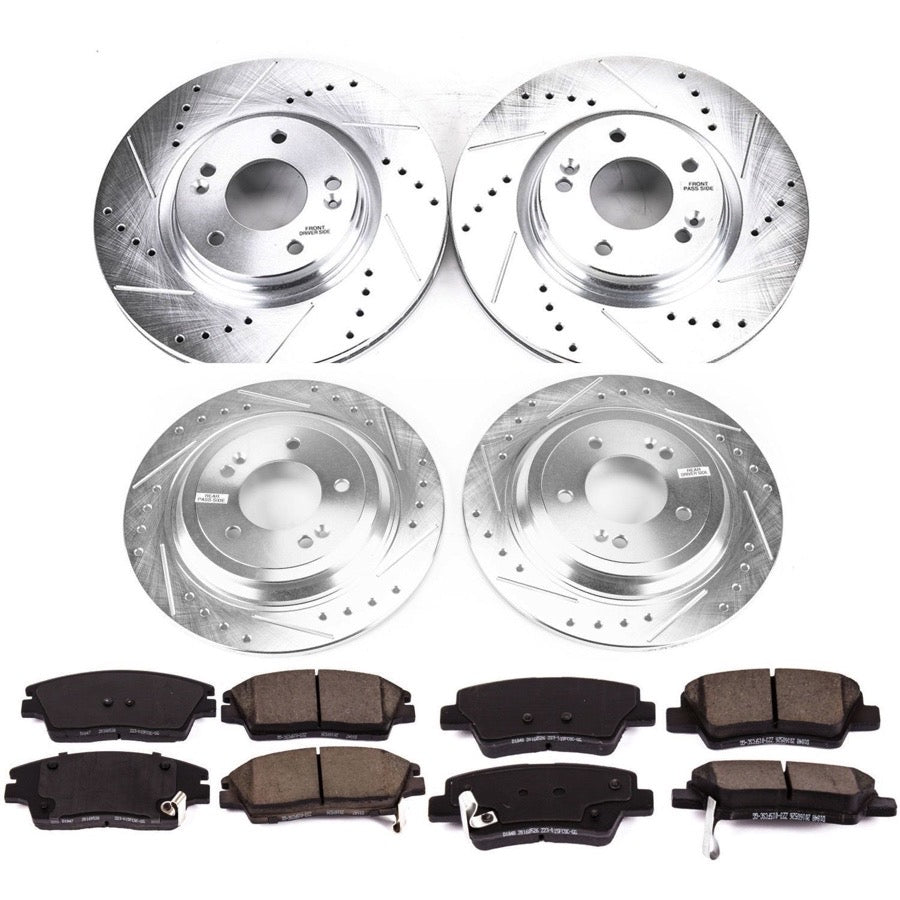 Power Stop 17-18 Kia Sportage Front & Rear Z23 Evolution Sport Brake Kit