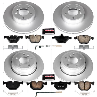 Power Stop 06-07 BMW 530xi Front & Rear Z23 Evolution Sport Coated Brake Kit