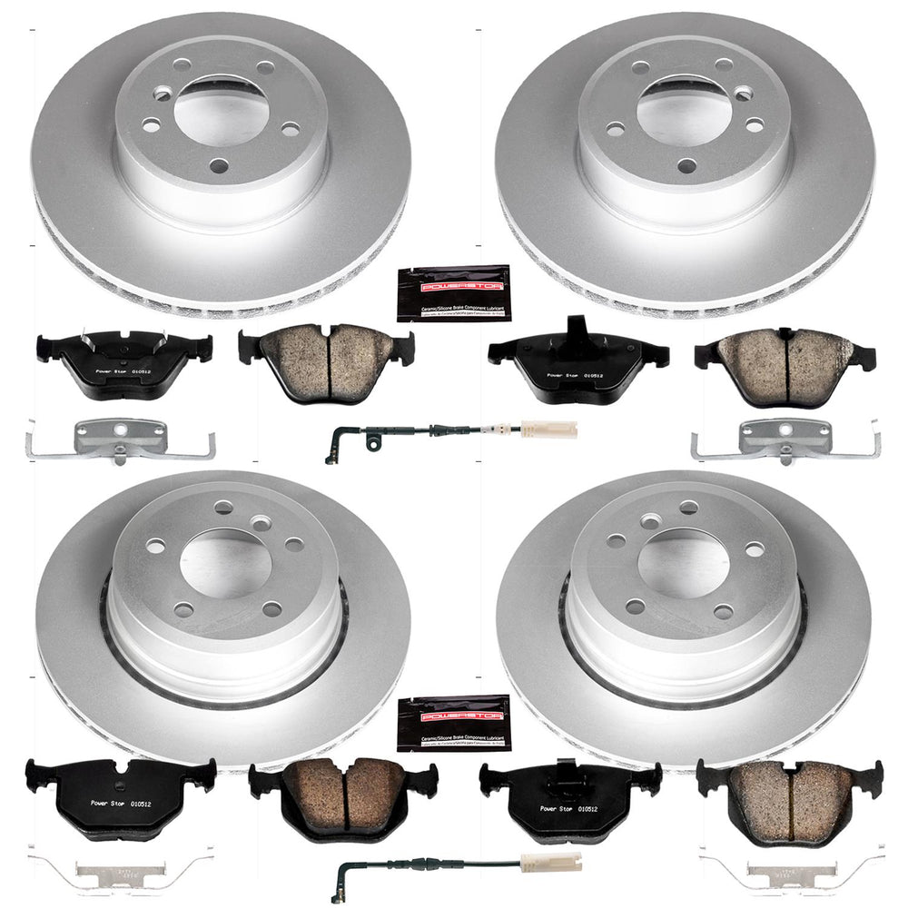 Power Stop 06-07 BMW 530xi Front & Rear Z23 Evolution Sport Coated Brake Kit