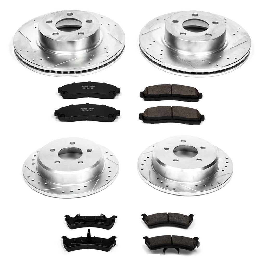 Power Stop 01-02 Ford Explorer Sport Front & Rear Z23 Evolution Sport Brake Kit