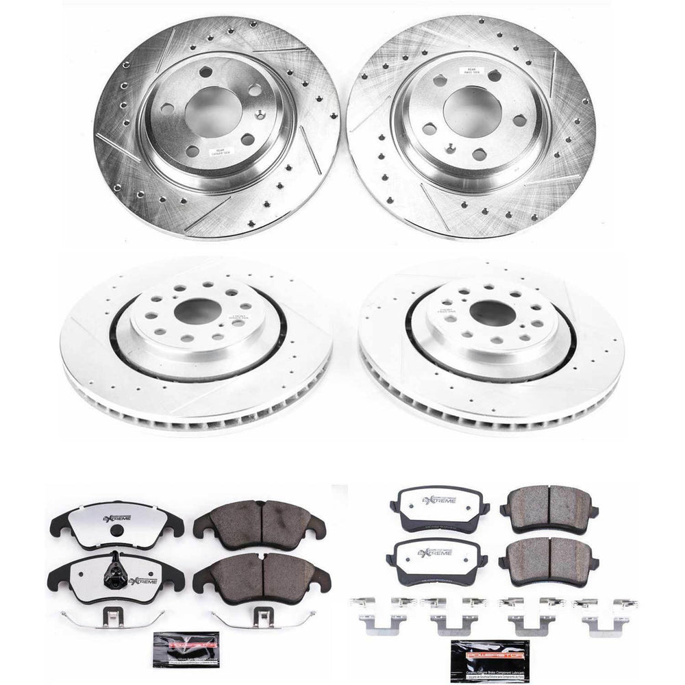 Power Stop 12-16 Audi A4 Front & Rear Z26 Street Warrior Brake Kit
