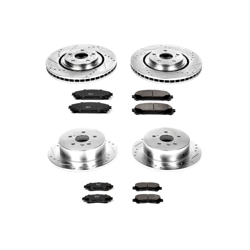Power Stop 08-13 Toyota Highlander Front & Rear Z23 Evolution Sport Brake Kit