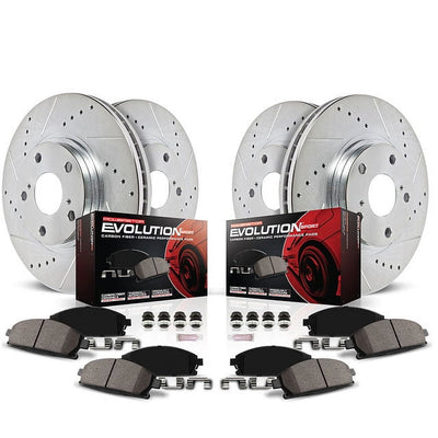 Power Stop 08-13 Toyota Highlander Front & Rear Z17 Evolution Geomet Coated Brake Kit