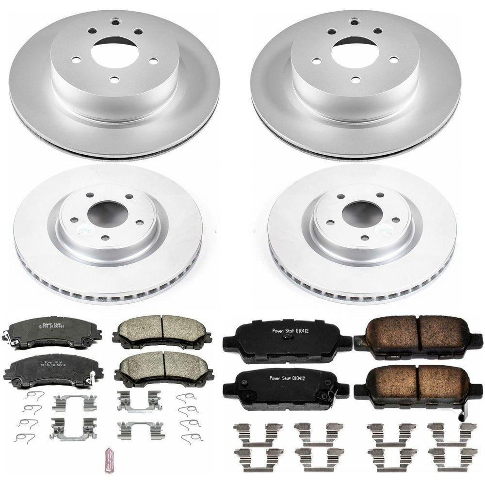 Power Stop 16-17 Infiniti QX50 Front & Rear Z17 Evolution Geomet Coated Brake Kit