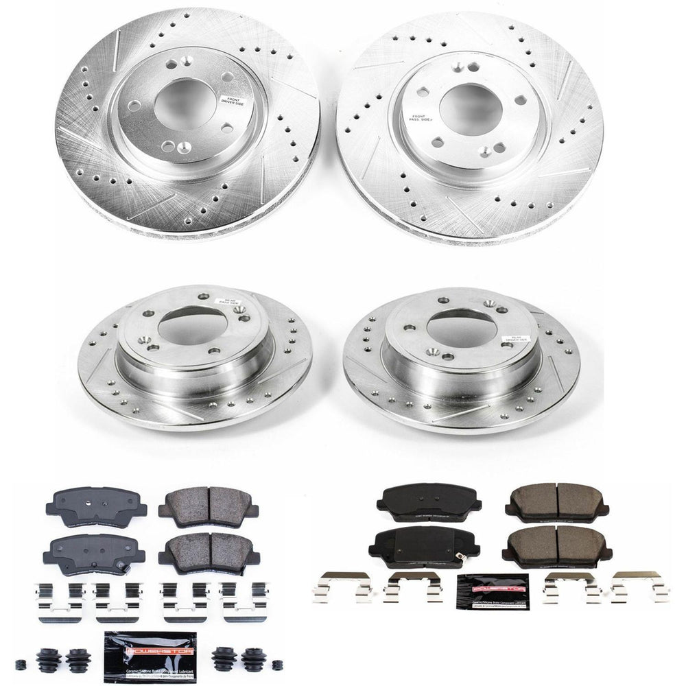Power Stop 16-17 Hyundai Veloster Front & Rear Z23 Evolution Sport Brake Kit