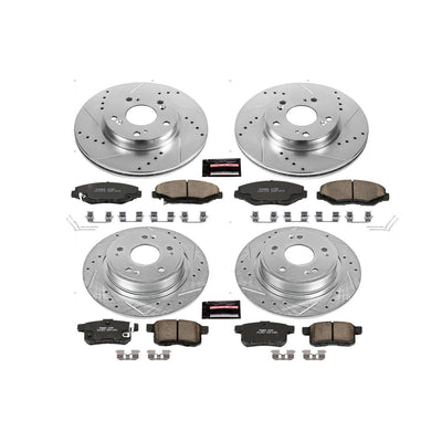 Power Stop 13-17 Honda Accord Front & Rear Z23 Evolution Sport Brake Kit