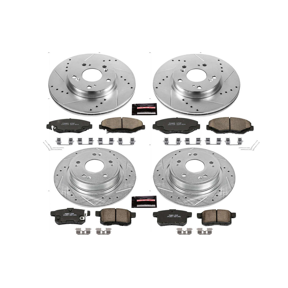 Power Stop 13-17 Honda Accord Front & Rear Z23 Evolution Sport Brake Kit