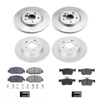 Power Stop 18-19 Honda Accord Front & Rear Z17 Evolution Geomet Coated Brake Kit