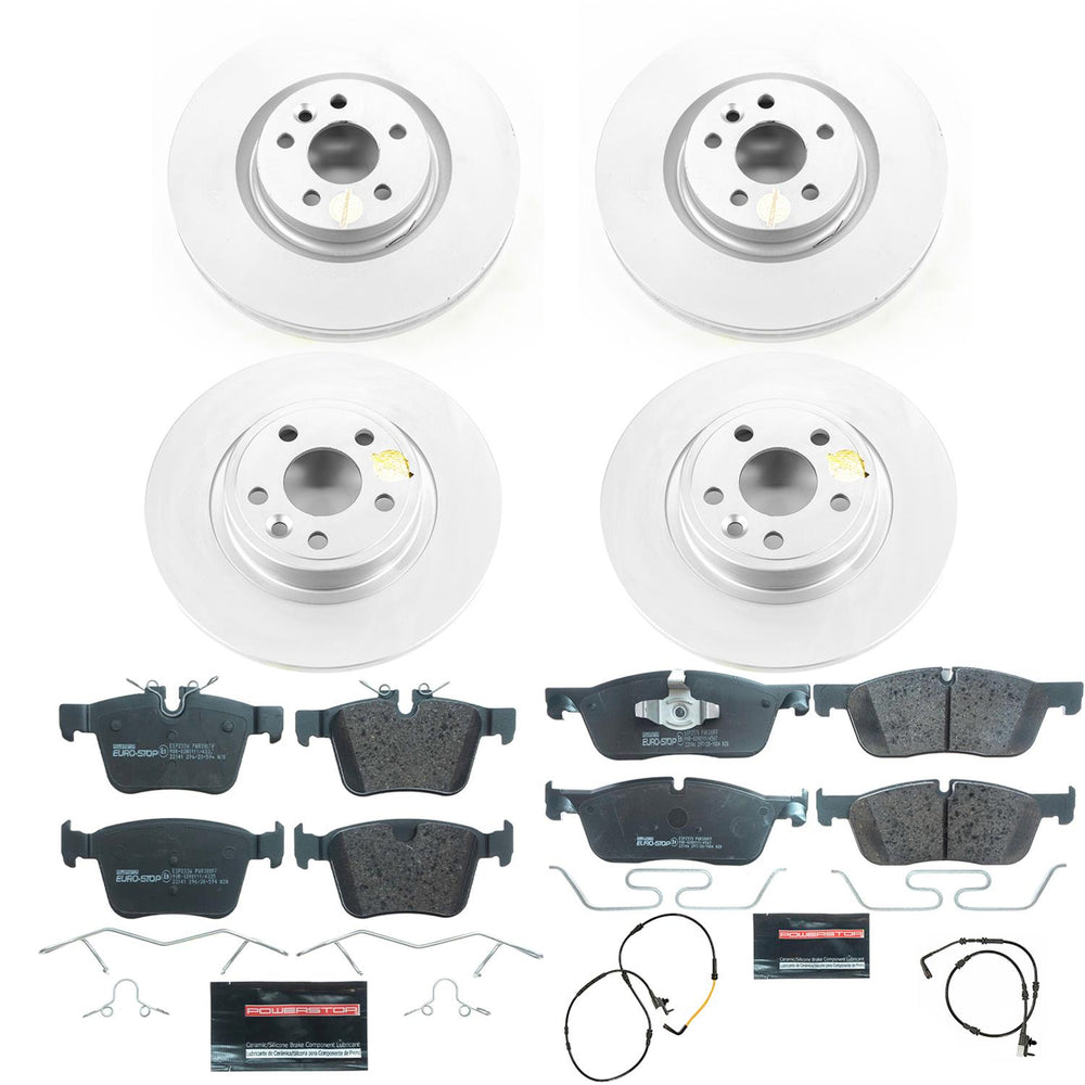 Power Stop 18-19 Jaguar E-Pace Front & Rear Euro-Stop Brake Kit