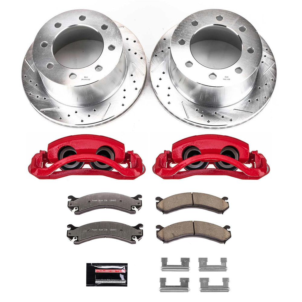 Power Stop 07-10 GMC Sierra 3500 HD Rear Z36 Truck&Tow Kit w/Cals