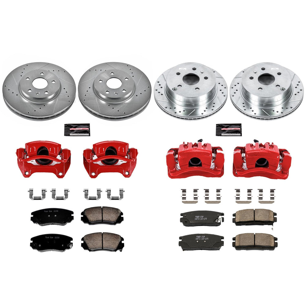 Power Stop 10-17 Chevrolet Equinox Front & Rear Z23 Evolution Sport Brake Kit w/Calipers