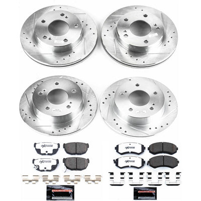 Power Stop 94-96 Nissan 240SX Front & Rear Z26 Street Warrior Brake Kit