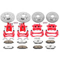 Power Stop 05-10 Ford Mustang Front & Rear Z26 Street Warrior Brake Kit w/Calipers