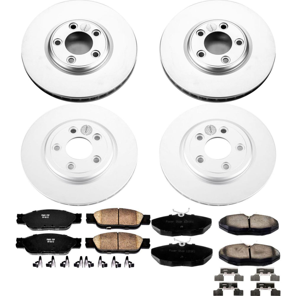 Power Stop 03-04 Jaguar S-Type Front & Rear Z17 Evolution Geomet Coated Brake Kit
