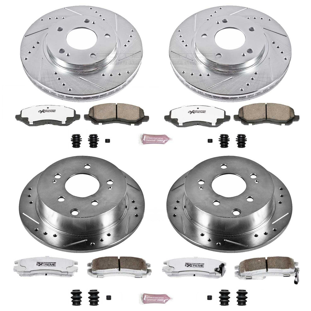 Power Stop 04-12 Mitsubishi Galant Front & Rear Z26 Street Warrior Brake Kit