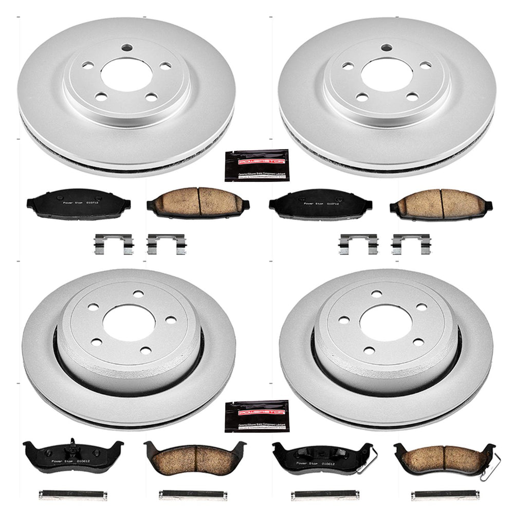 Power Stop 03-11 Ford Crown Victoria Front & Rear Z17 Evolution Geomet Coated Brake Kit