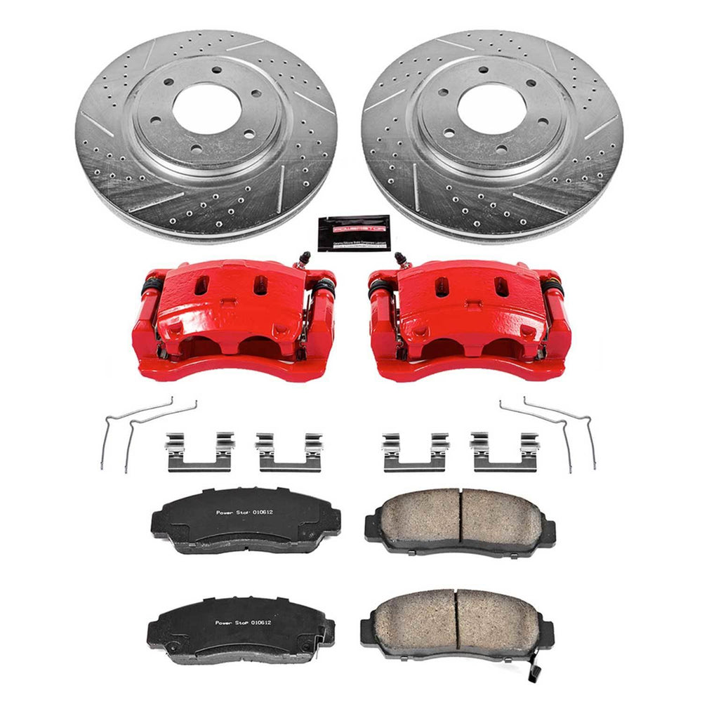 Power Stop 12-15 Nissan Armada Front Z23 Evolution Sport Brake Kit w/Calipers